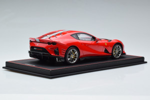 P18207B1R  Ferrari 812 Competizione Rosso Corsa Silver Stripe BBR 1/18 2