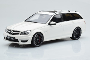 GT147  Mercedes C63 W204 AMG Station Wagon White GT Spirit 1/18