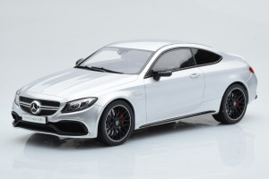 GT116  Mercedes C63s W205 AMG Coupe Silver GT Spirit 1/18
