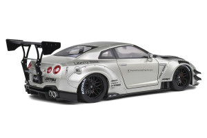 S1805802  Nissan Skyline GT-R R35 Liberty Walk Pearl Grey Solido 1/18 2
