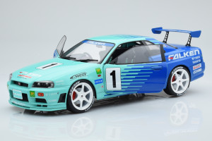 S1804304  Nissan Skyline GT-R R34 Falken Green Solido 1/18 2