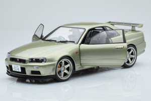 S1804308  Nissan Skyline GT-R R34 Green Solido 1/18 2
