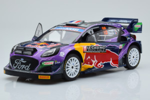 S1809502  Ford Puma Rally1 Hybrid Purple n19 S Loeb Rally Monte Carlo Solido 1/18 2