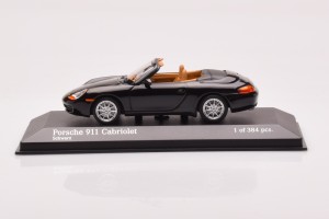 400061090  Porsche 911 996 Cabriolet Black Metallic Minichamps 1/43