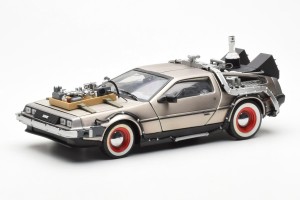 2712  Delorean Time Machine Back To The Future 3 Silver Sun Star 1/18