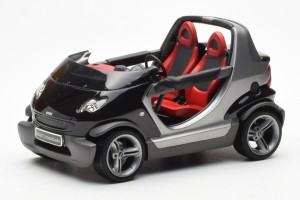 13440  Smart Fortwo Crossblade Cabriolet Silver Black Kyosho 1/18