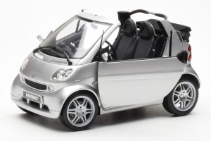17769  Smart Fortwo Brabus Cabrio Silver Kyosho 1/18 2