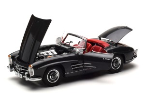 183039033  Mercedes 300 SL W198 Roadster Black & Red Interior No Outer Box Minichamps 1/18 2