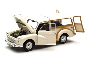 150137010  Morris Minor Traveller White Minichamps 1/18 2