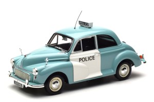 150137090  Morris Minor Police Blue & Whitte Minichamps 1/18