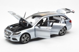 183865  Mercedes C-Class T-Model W205 Silver Asia Exclusive Norev 1/18 2