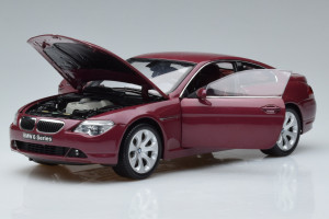 08701CR  BMW 645Ci Dark Red Kyosho 1/18 2